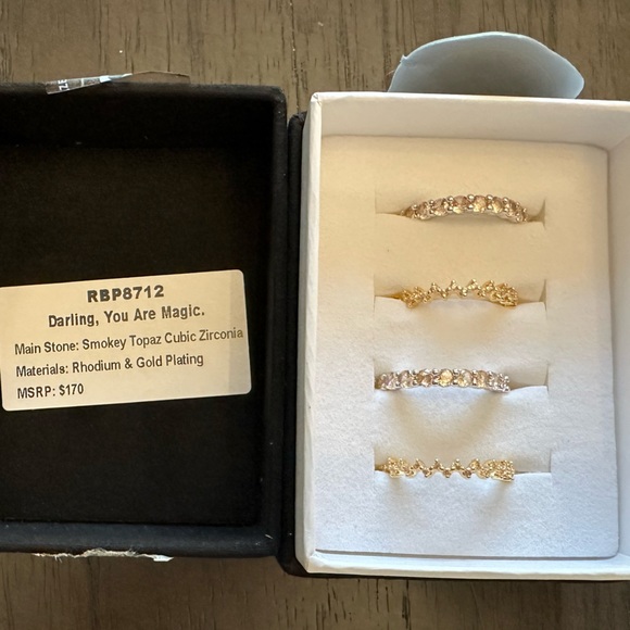 Bomb Party Gold and Silver Women's Ring Set - Picture 2 of 2